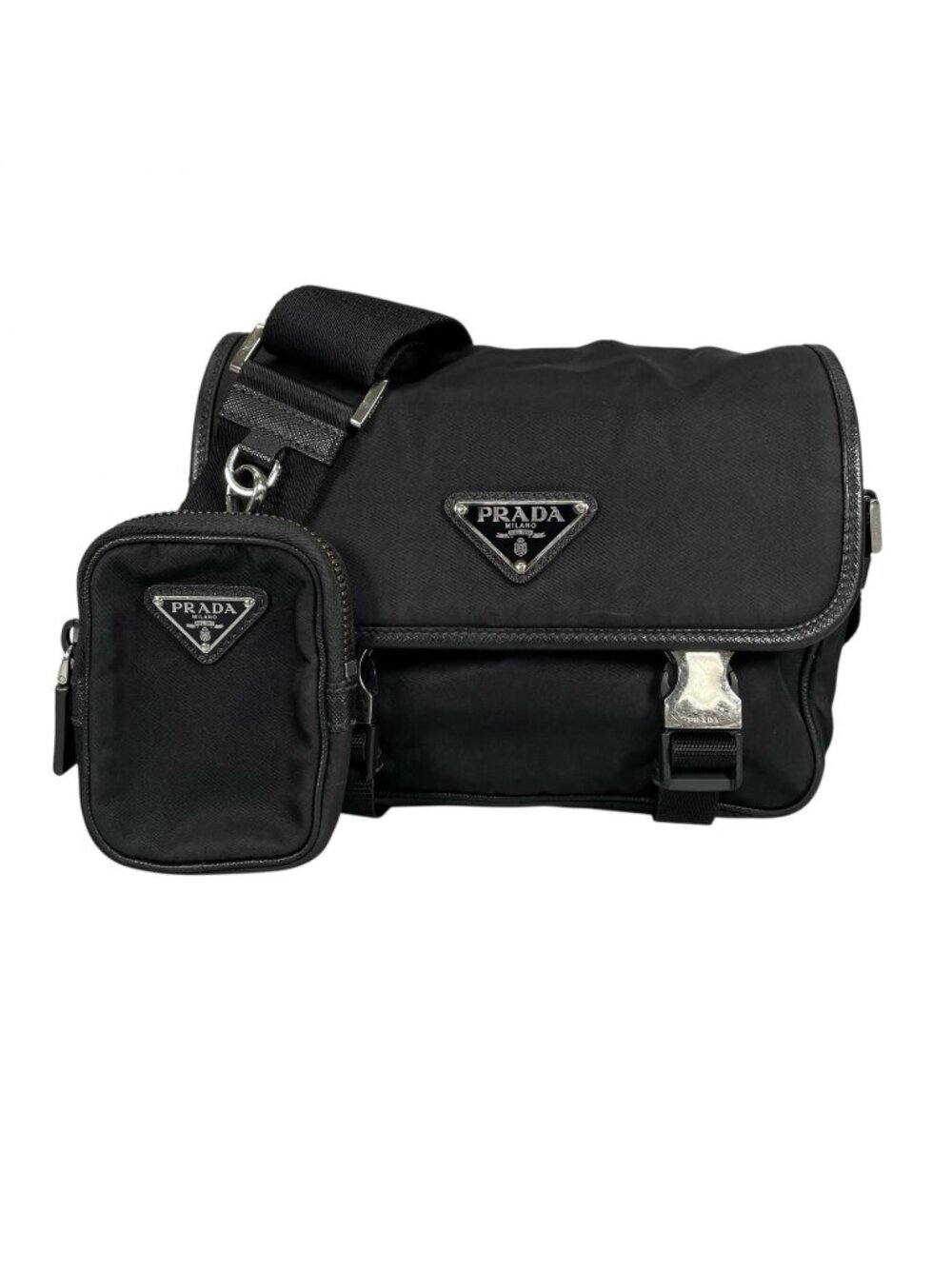 Prada Re-Nylon Shoulder Bag Nylon Black
